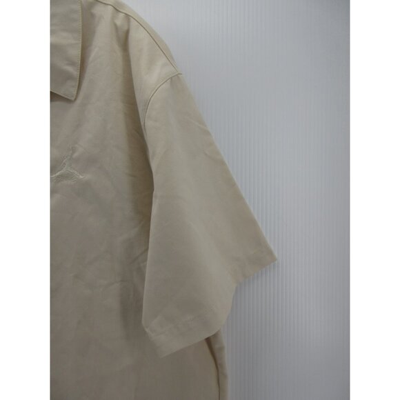 Jordan Shirt Large Air Jumpman Flight Button Up Khaki Resortwear NWT * - Picture 3 of 14